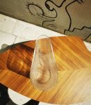 Vase en verre transparent 