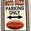 Plaque métal Parking Only Moto Guzzi