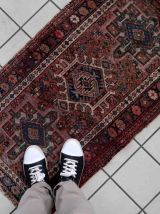 Tapis vintage Persan Karajeh fait main, 1C954
