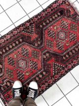 Tapis vintage Persan Hamadan fait main, 1C957