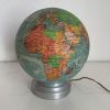Globe  vintage 1950 terrestre Perrina verre - 19 cm