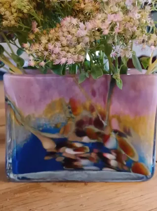 Vase Pate de verre Soisy sur Ecole