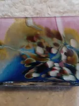 Vase Pate de verre Soisy sur Ecole