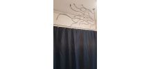 Support de rideau de douche en fer forgé fabriqué sur mesure