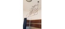 Support de rideau de douche en fer forgé fabriqué sur mesure