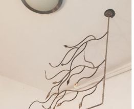 Support de rideau de douche en fer forgé fabriqué sur mesure