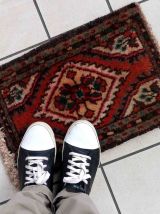 Tapis vintage Persan Hamadan fait main, 1C962