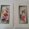 Tableaux motif floral japonisant (Lot de 2)
