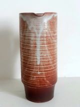 Pichet cylindrique en céramique vintage 