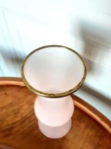 Vase piédouche opaline et métal doré Charles X 