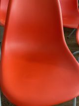 4 chaises DSS Charles Eames pour Vitra, Poppy Red