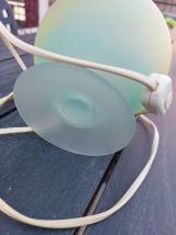 LAMPE D'AMBIANCE BOULE 1960 / 80. OPALINE GIVREE.VINTAGE