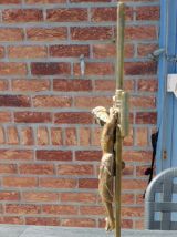 CRUCIFIX EN LAITON, CROIX D'AUTEL,XIXEME? VINTAGE 