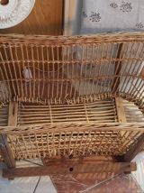 Grand Couffin vintage, rotin et osier