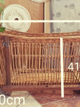 Grand Couffin vintage, rotin et osier