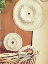 Grand Couffin vintage, rotin et osier