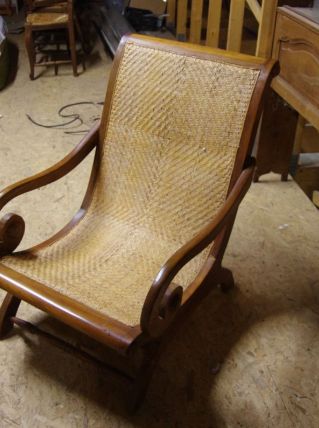 Fauteuil bas tressé