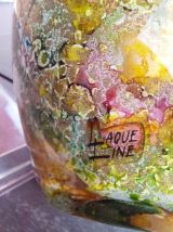 VASE LAQUE LINE 18CM SIGNATURE LAQUE LINE. VINTAGE