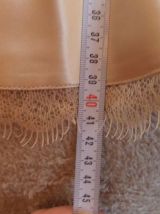 Manoukian top soie satin et dentelle vintage neuf