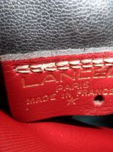 Sac a main , seau , bandoulière , LANCEL Elsa , cuir , vinta
