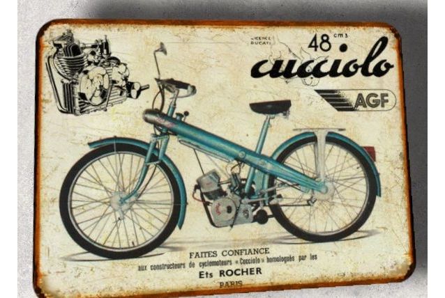 Plaque métal Ducati AGF Cucciolo