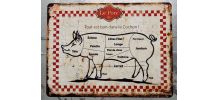 Plaque métal Cochon