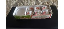 6 tasses et leurs soucoupes, Arcopal vintage des années 70