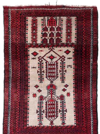 Tapis vintage Afghan Baluch fait main, 1C975
