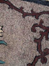 Tapis ancien Américain Hooked fait main, 1C977
