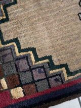 Tapis ancien Américain Hooked fait main, 1C978