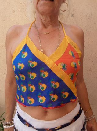 ICHTHYS Monte Carlo crop top triangle pointu dos nu carré
