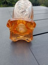VASE ART DECO ROSE MOULE PEINT A LA MAIN 1930 VINTAGE