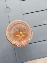 VASE ART DECO ROSE MOULE PEINT A LA MAIN 1930 VINTAGE