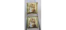 Paire de housses de coussin tapissier (chaton)