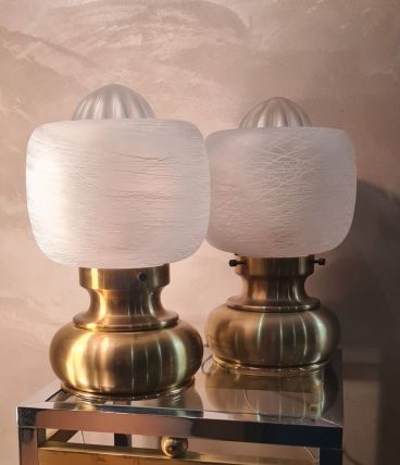 2 lampes de chevets 1960 a 75 ,,,,,,29x18 fonctionne tres bi