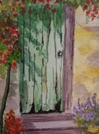 Impression de la porte du chalet