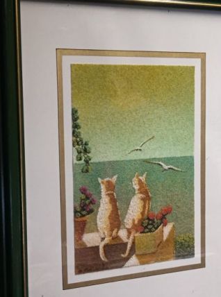 Impression de chats sur un balcon