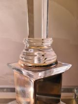 grande lampe de salon  plexi et laiton desing italien 1960 a