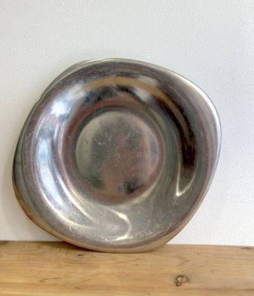 Plat en métal argenté carré Bouillet Bourdelle