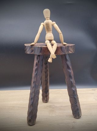 Tabouret fleur tripode
