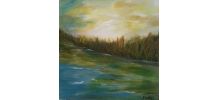 tableau paysage-abstrait original signé  avec son certificat