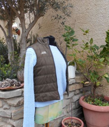 IKKS GILET DOUDOUNE MARRON T XXS OU 34 OU 12 ANS QUASI NEUF