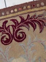 Tapis ancien Américain Hooked fait main, 1C984