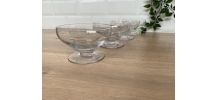 Set de 4 coupes verre taillé
