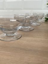 Set de 4 coupes verre taillé
