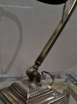 lampe de bureau  de  art nouveau  a art deco  laiton et bron