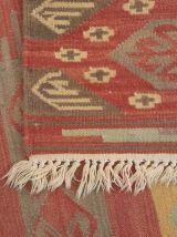 Kilim style Old Afghan fait main 210x145cm