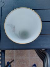 VASE TULIPE OPALINE BLANCHE VINTAGE DECOR FLORAL 1970 JAPON