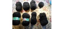 8 PELOTES DE LAINE PINGOUIN NOIR VINTAGE 