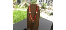 Vintage collier corail avec Fibules bijoux berbère en argent